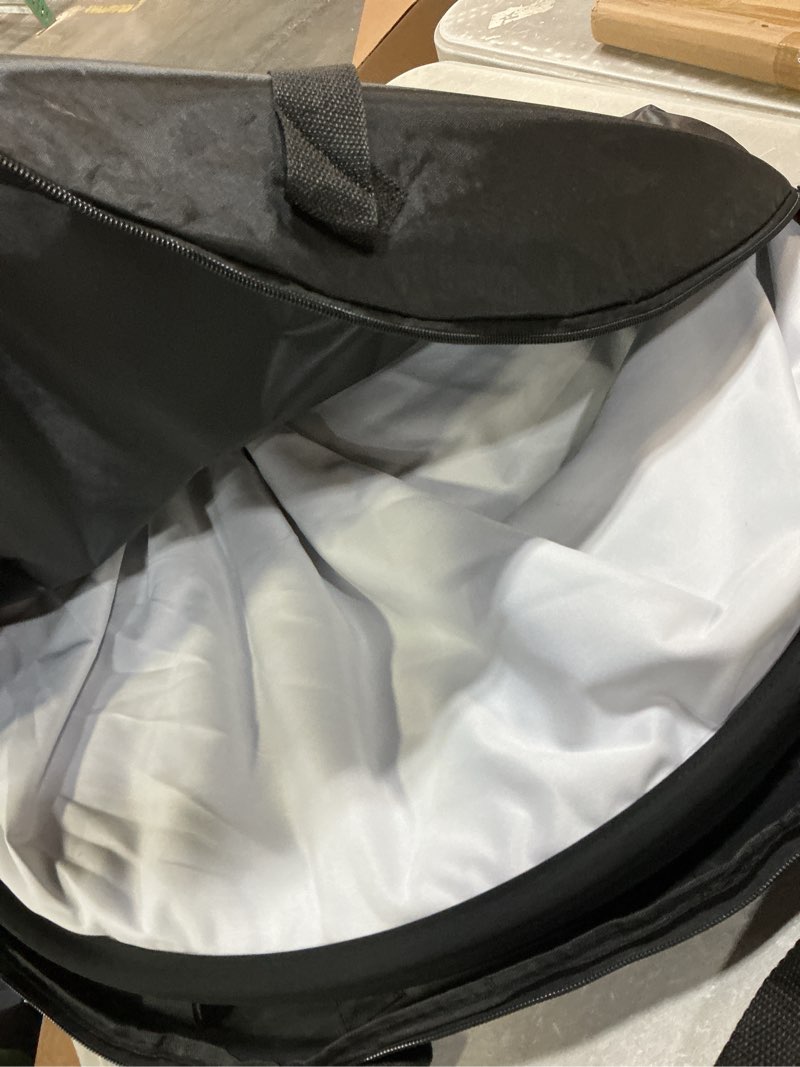 Condition photo showing Good Condition for Kate 5x6.5ft(1.5x2m) Collapsible Backdrop White Black Twist Flex Folding Pop up Backgrounds for Photoshoot, Headshots Photo, Video Calls White/Black