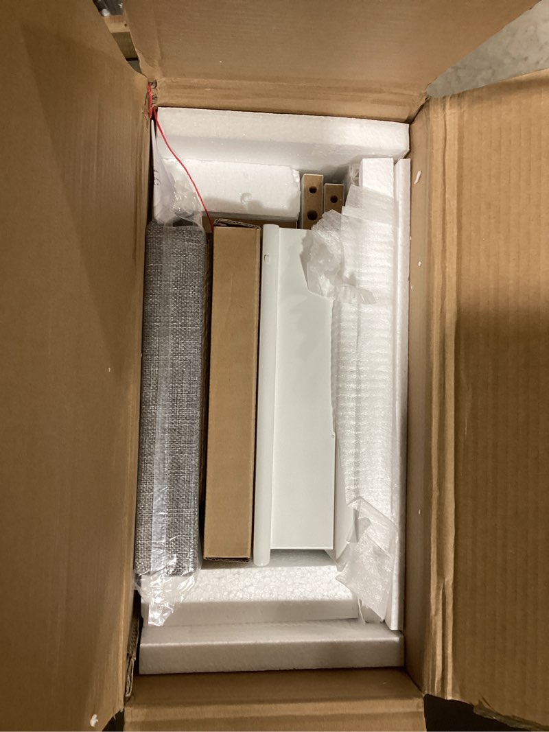 Condition photo showing New/Like New for SoBuy Small Shoe Storage Bench, Narrow Shoe Cabinet for Entryway, Shoe Rack with Cushion&2 Tiers Flip-Drawer, Closet Hallway Mudroom White FSR82-L-W White 1 Drawer (L)