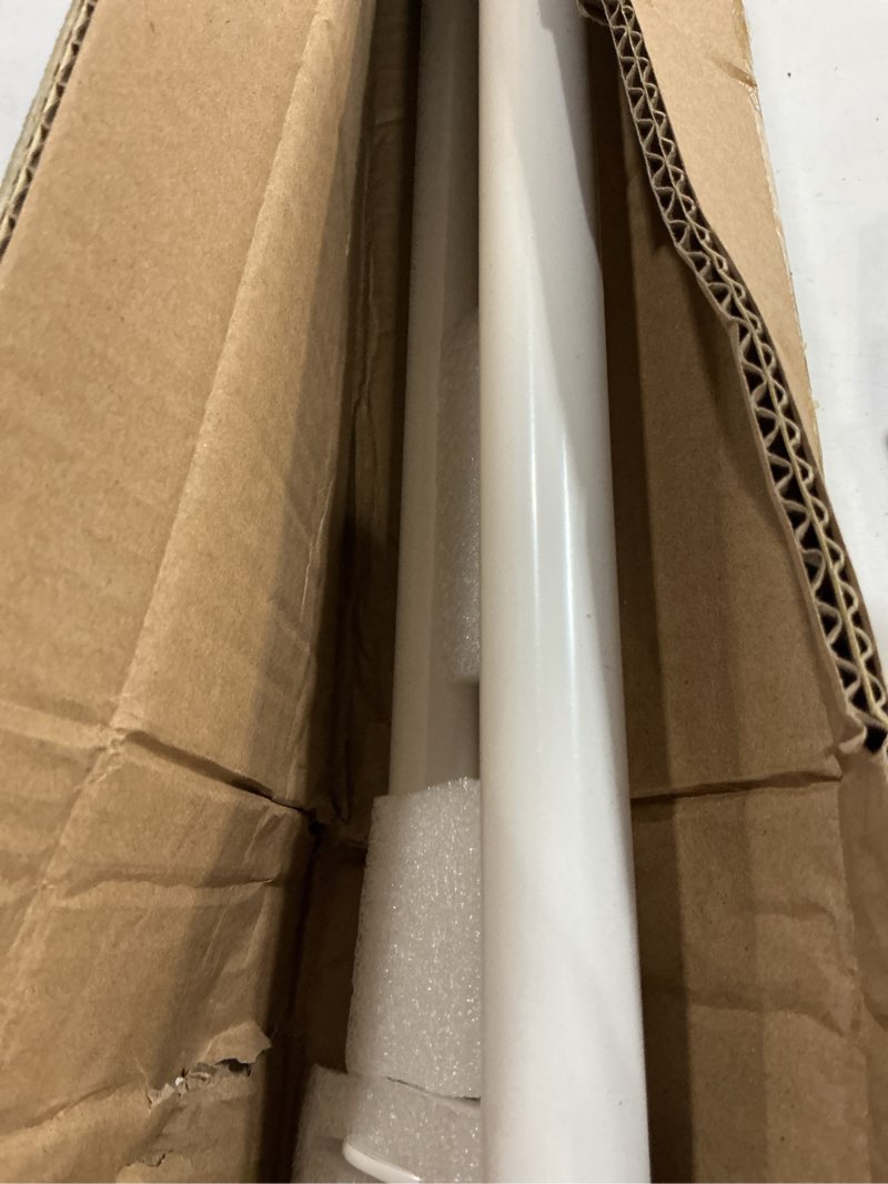 Condition photo showing Good Condition for room darkening curtain rod, wrap around design, extra-thick 1-inch diameter single drapery rod, extendable metal rod set for the blackout curtains and sheer (white, 84-120\") 84-120\" white