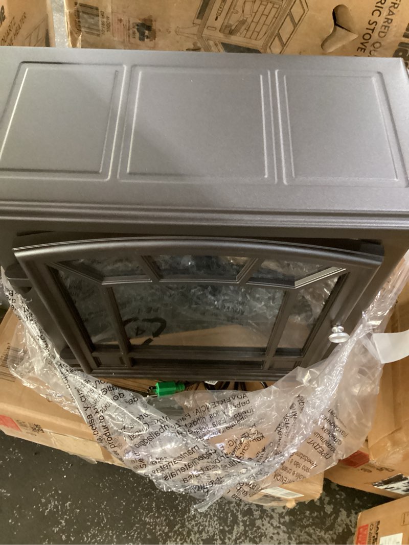 Condition photo showing New/Like New for duraflame Infrared Quartz Electric Stove Heater - DFI-591-05 - Gun metal Gray