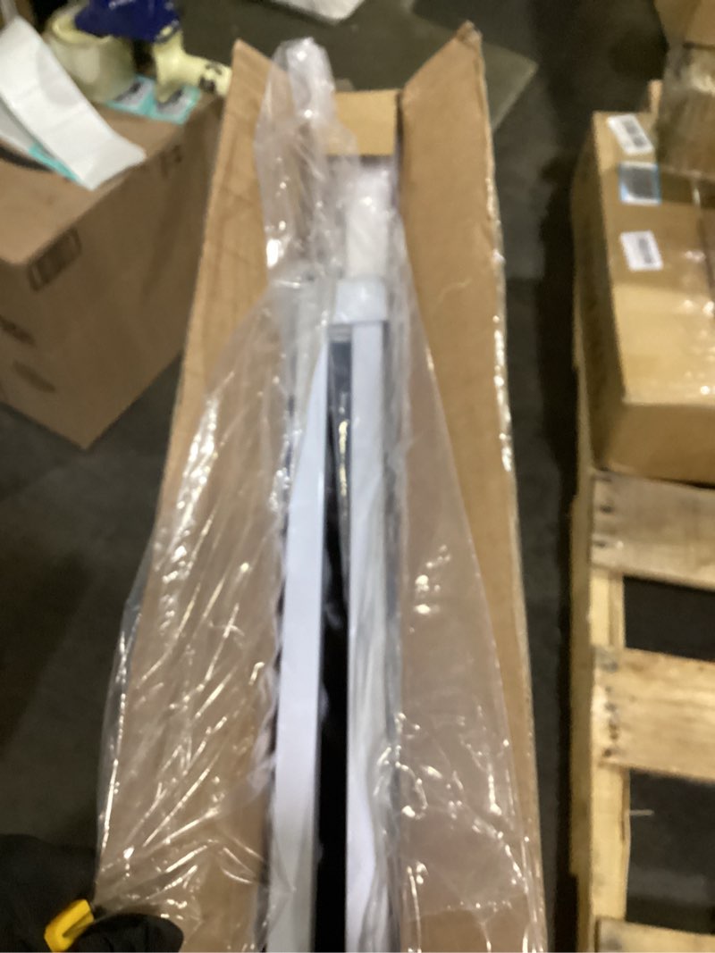 Condition photo showing New/Like New for babelio 29.7-46.5" no bottom bar baby/dog gate for stairs, house and doorways, auto close safety pet gates with large walk thru door, hardware mount, white boundless - white 29.7-46.5"w x 28"h