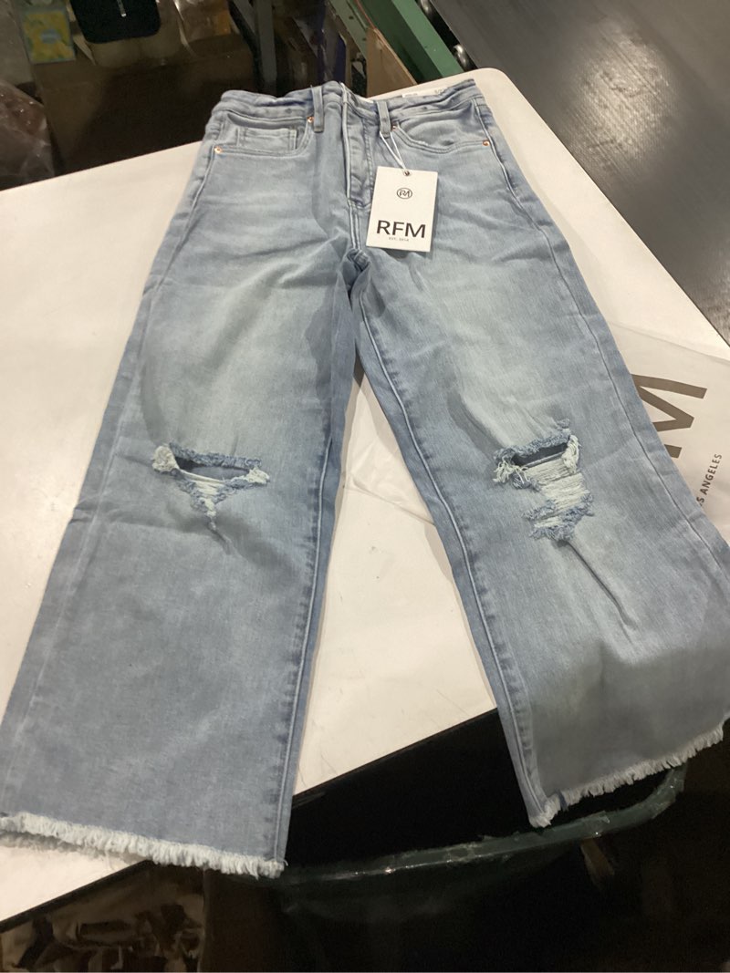 Condition photo showing New/Like New for Chloe  RFM wide leg denim jeans