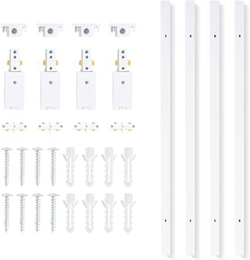 LRAEMXG 39FT H Track Lighting Rails White, H Type Track Lighting Rails Kit with End Caps and Live En