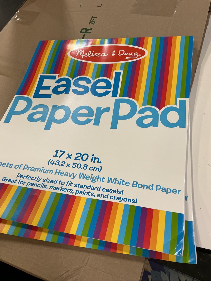 Condition photo showing New/Like New for melissa & doug easel pad (17 x 20 inches) - 50 sheets, 2-pack easel pad bundle 50 sheets standard packaging