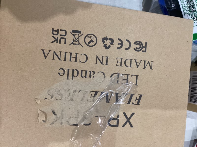 Condition photo showing Good Condition for Red Flameless Candles with String Lights Battery Operated LED Pillar Candles 4‘’ 5‘’ 6‘’ Candle with Remote Control,Fake Candle Set of 3 for Christmas or Special Festivals Decorations Red - 3 Pack