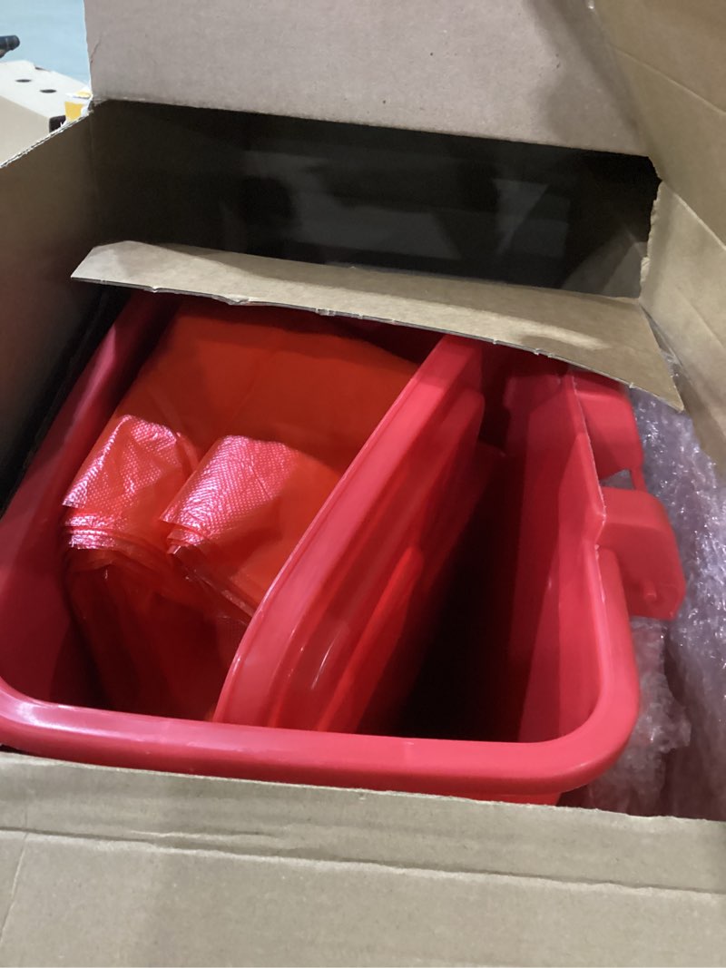 Condition photo showing New/Like New for geiserailie 1 set 5.3 gallon biohazard trash can with foot-operated self-closing lid, biohazard labels & bags for lab industrial infectious waste disposal, step to open, step again to close 5.3 gallon plastic 1