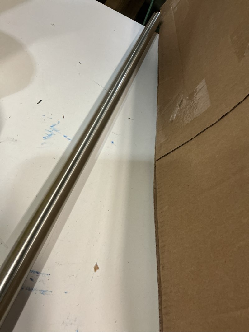 Condition photo showing As Is for 36 inch ceiling fan downrod, 3-foot brushed nickel ceiling fan extension rod, 1-inch od, ceiling fan downrods for various fans (nickel, not threaded) 36in brushed nickel