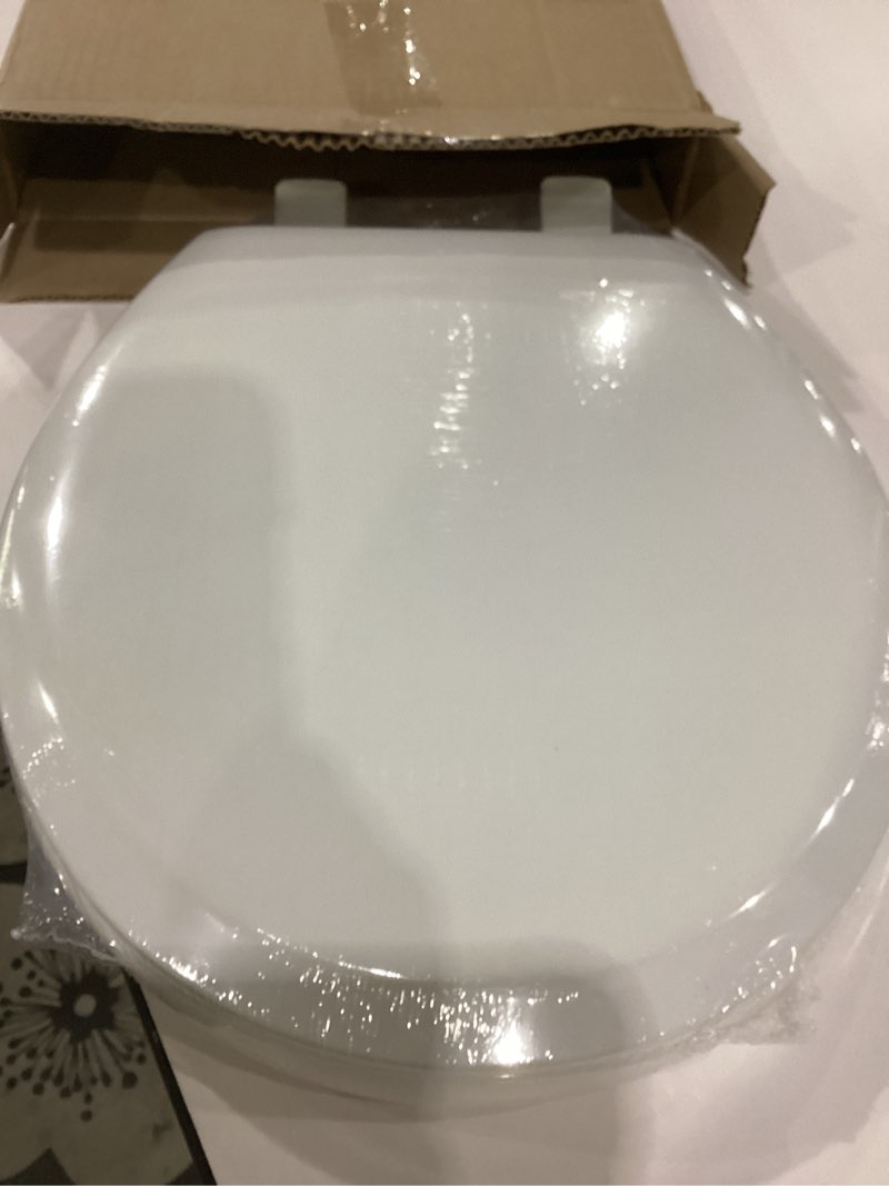 Condition photo showing New/Like New for mayfair nextstep2 slow-close toilet seat with built-in toddler potty training seat, removable, white, round round 2-in-1 toilet seat