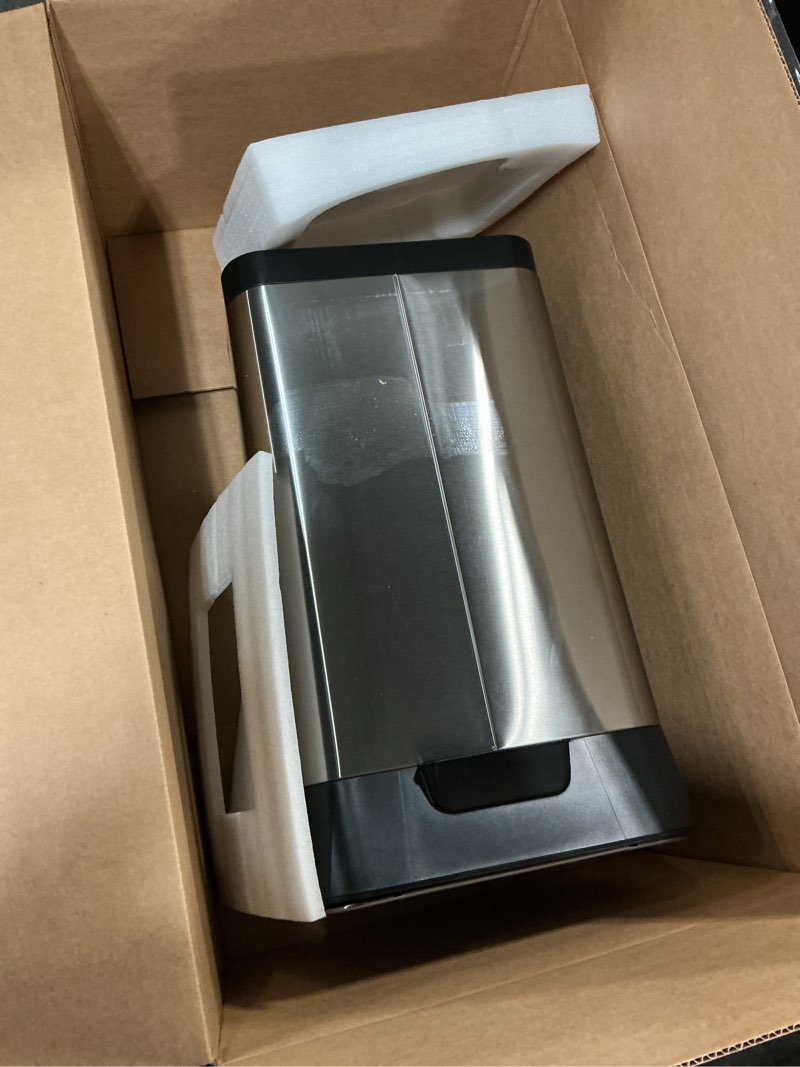 Condition photo showing Good Condition for Joseph Joseph Intelligent Waste Titan Trash Can Compactor with Odor Filter, Compacts up to 3x trash, 30L/7.9 Gallons, Stainless Steel 30L Stainless Steel