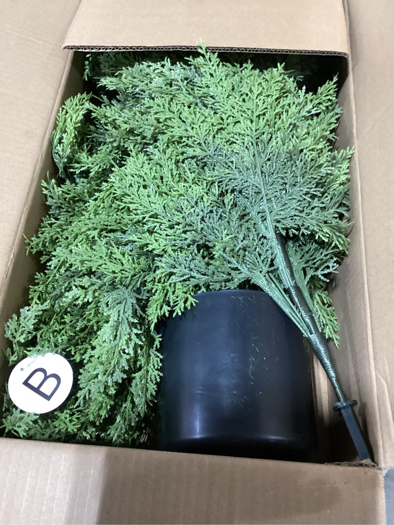 Condition photo showing As Is for Christmas Tree,5FT Artificial Cedar Trees Topiary for Front Porch Decor,Fake Pine Shrubs Potted Plants Faux Bushes Cypress UV Resistant for Outdoor Indoor Door Offices Farmhouse Home Decor