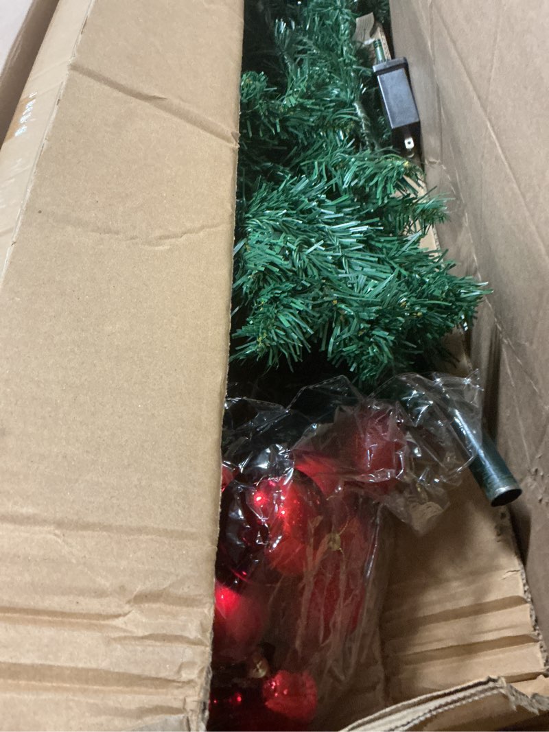 Condition photo showing Good Condition for 25 Pcs 5 Ft Artificial Christmas Tree with 150 LED Warm White String Lights 40 Red and Green Ball Or