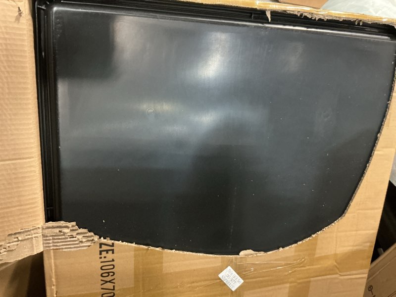 Condition photo showing As Is for cunno 2 pcs replacement dog crate pan tray kennel bottom tray replacement plastic bottom pan for dog crate, black(42")