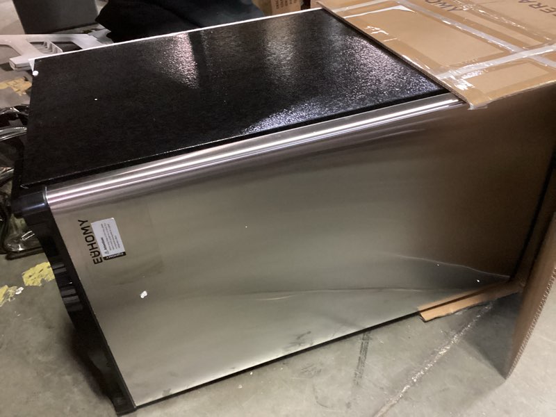 Condition photo showing As Is for EUHOMY 3.2 Cu.Ft Mini Fridge with Freezer, Single Door Compact Refrigerator, Energy Saving, Mini Ref