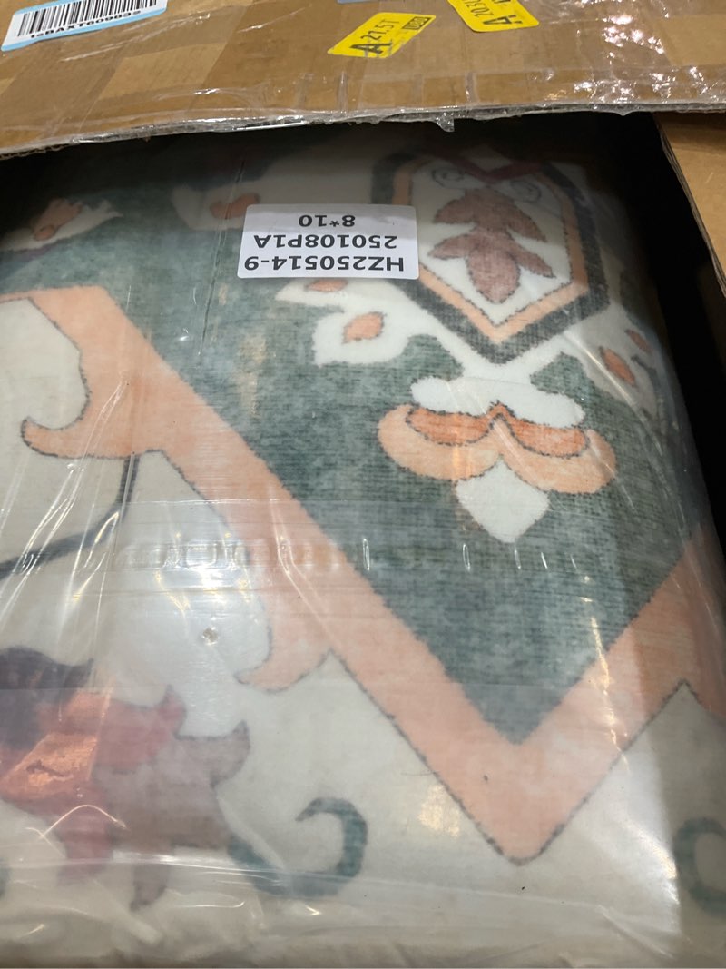 Condition photo showing New/Like New for jinchan Yarden Botanical Birds 8x10 Ivory Area Rugs for Living Room Washable Non Slip Soft Nature Plants Modern Kids Carpet Vintage Ultra Thin Low Pile Indoor Rug for Bedroom Nursery Playroom 8' x 10' (Rectangular) Natural Ivory