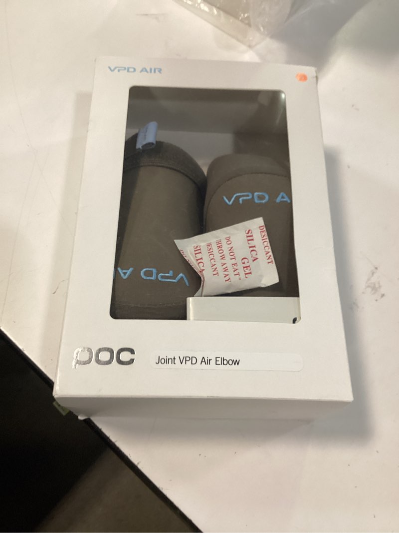 Condition photo showing New/Like New for poc joint vpd air elbow cycling armor small epidote green