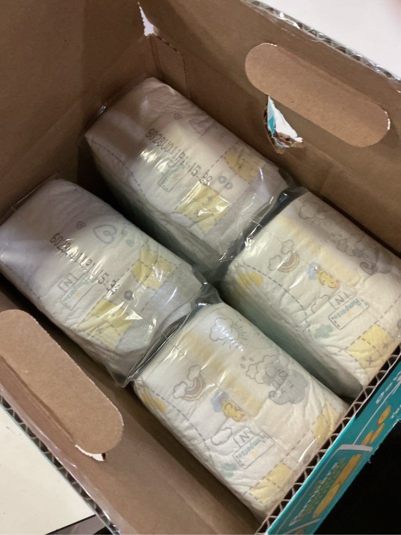 Condition photo showing New/Like New for pampers swaddlers diapers, size 0 (up to 10 lbs), 84 count, absorbent, keeps baby dry and comfortable, skin safe disposable baby diaper (packaging may vary) newborn 84