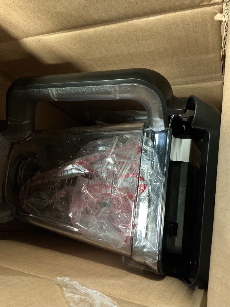 Condition photo showing As Is for ninja br201amz professional blender 2.0, 1200 watts, auto-iq program, total crushing blades, 72-oz. pitcher, 4 manual speeds for smoothies, shakes, and frozen drinks, dishwasher-safe parts, dark grey generation 2 (1200 watts)