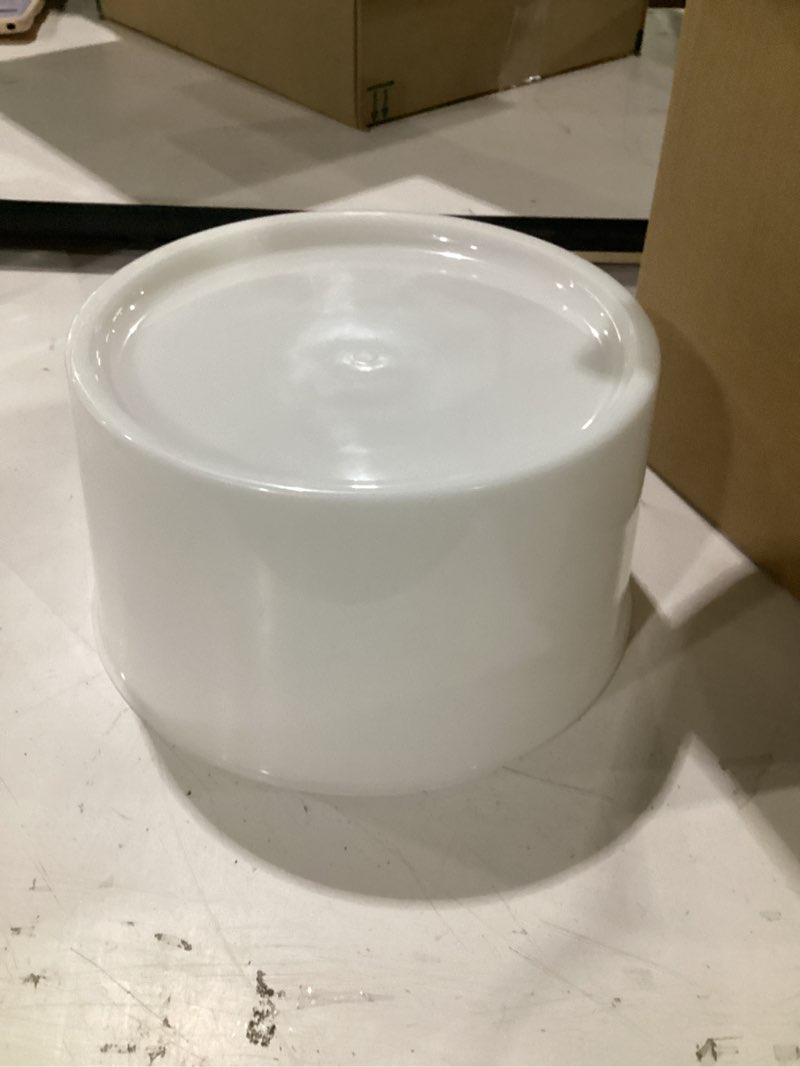 Condition photo showing Good Condition for 12 1/5" round base for 3 & 5 gallon beverage dispensers - plastic, white