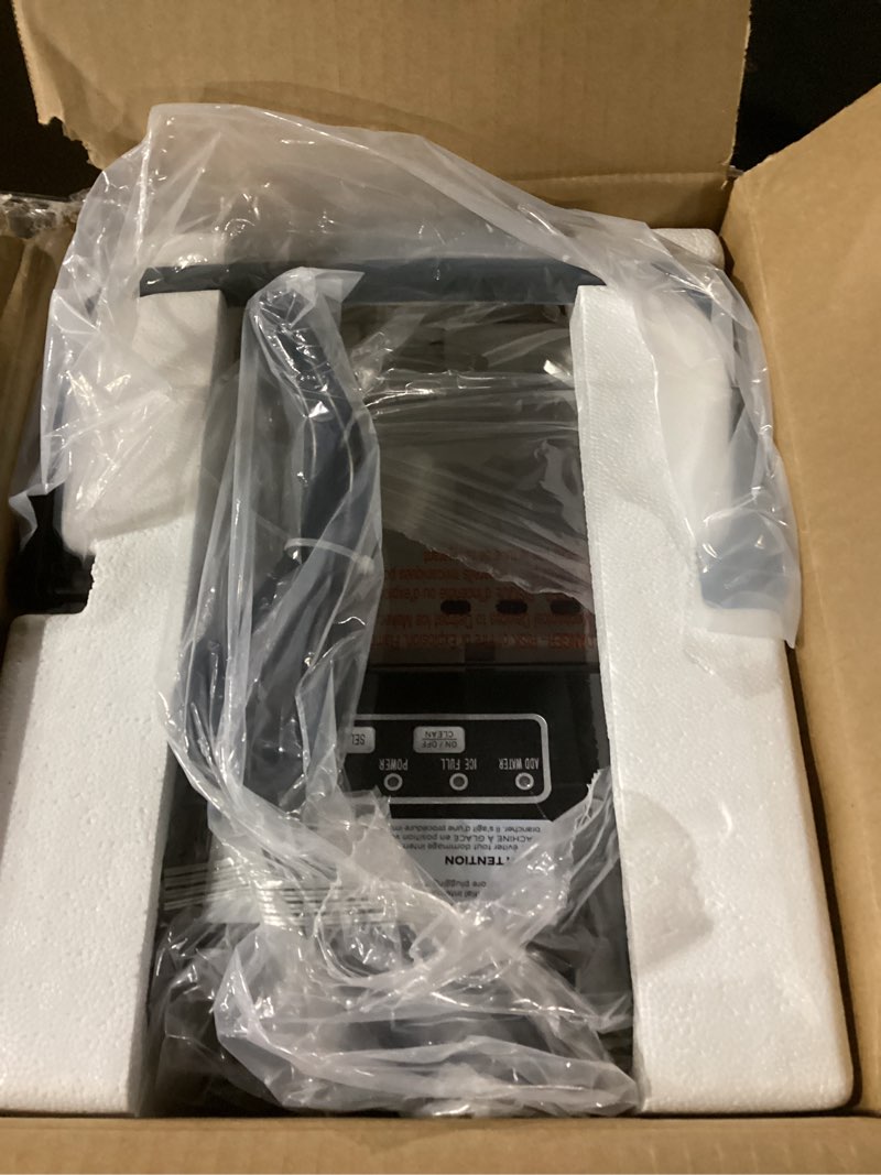 Condition photo showing Good Condition for Silonn Ice Maker Countertop, Portable Ice Machine with Carry Handle, Self-Cleaning Ice Makers with Basket and Scoop, 9 Cubes in 6 Mins, 26 lbs per Day, Ideal for Home, Kitchen, Camping, RV Black 26 lbs