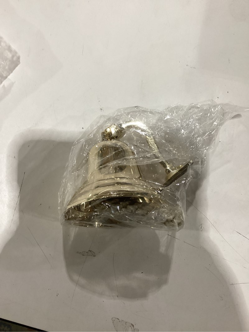 Condition photo showing New/Like New for 4" Solid Brass Bell Quality Marine Wall Mounted Ship Hanging Bell Perfect for Dinner, Indoor, Outdoor, School, Bar, Reception, Last Order & Church by The Metal Magician