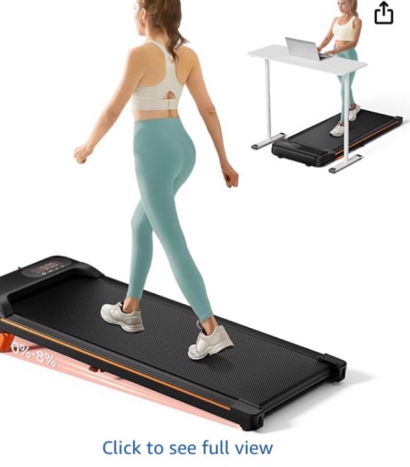 Folding Walking Pad with Incline and Handle Bar, 2 in 1 Compact Portable Under Desk Treadmill for Ho