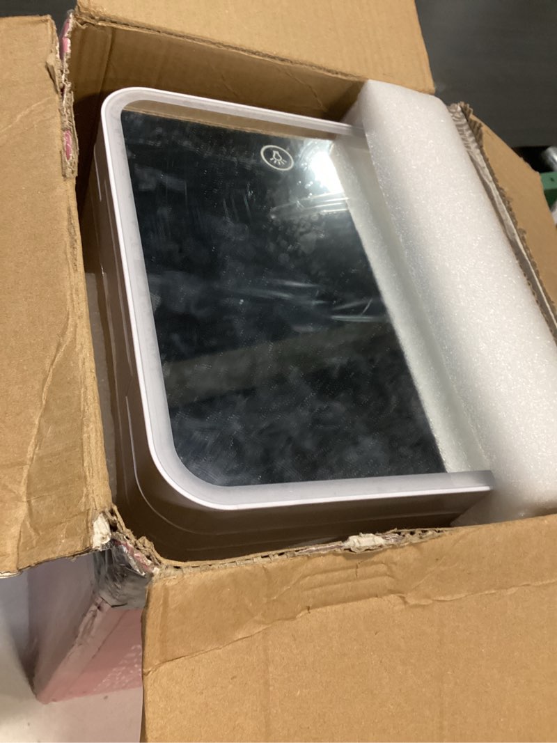 Condition photo showing Good Condition for EUHOMY Skincare Fridge, 5 Liter Mini Fridge for Bedroom with Dimmable LED Mirror, AC/DC Portable Cooler & Warmer for Skincare, Cosmetics and Food, Makeup Fridge for Bedroom, Car & Office, White White 5L