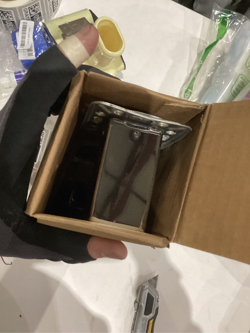 Condition photo showing As Is for Moen YG8812CH Bathroom Safety 12-Inch Stainless Steel Modern Bathroom Grab Bar, Chrome Chrome 12 Inch