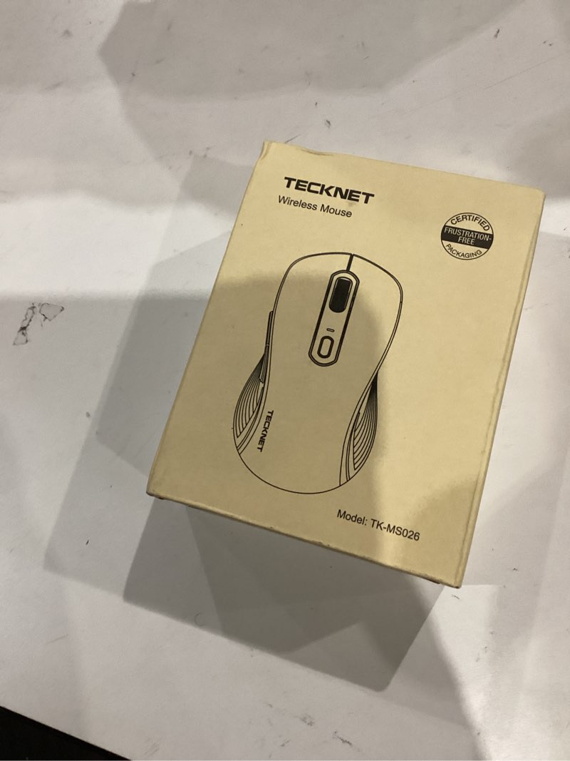 Condition photo showing Good Condition for TECKNET Rechargeable Bluetooth Mouse, [ USB + BT5.0 + BT3.0 ] Wireless Mouse, Full-Size, Silent Click, 6-Level 4800 DPI Wireless Mice, 3-Device Switching for Laptop, Computer, iPad, MacBook Black