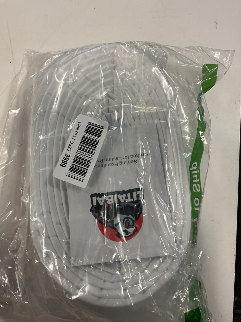 Condition photo showing New/Like New for 40FT Extra Long Kerf Weather Stripping Door Seal for Large Gaps and Easy Installation (White) 40 Feet White