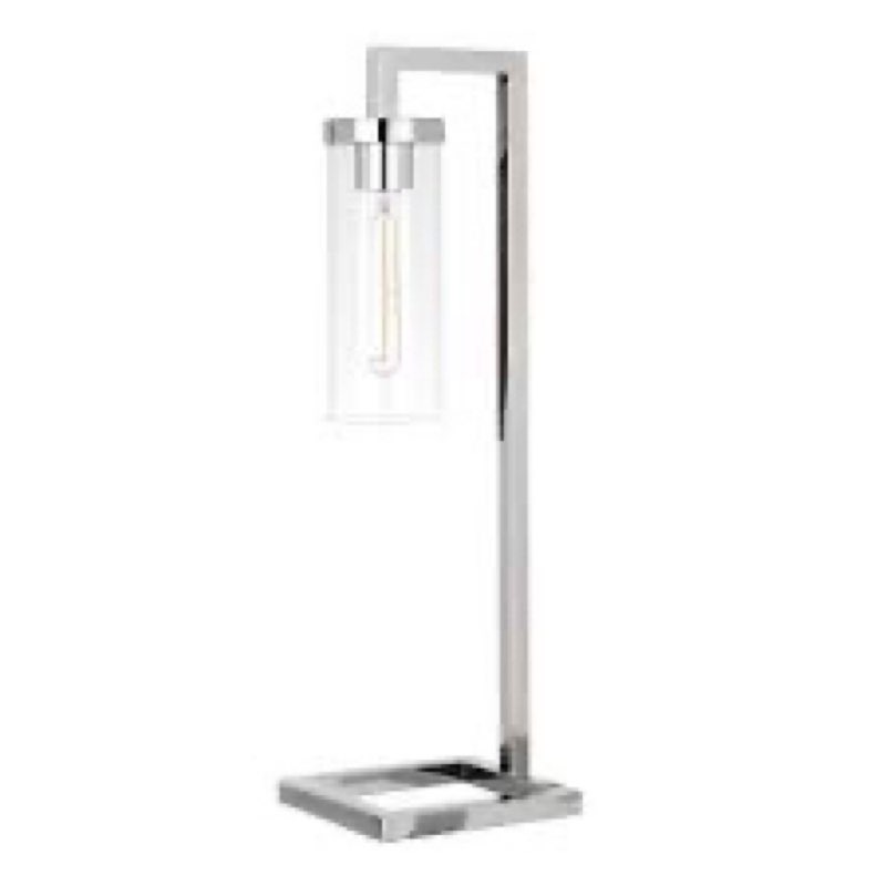 Malva 26" Tall Table Lamp with Glass Shade in Brass/White Milk