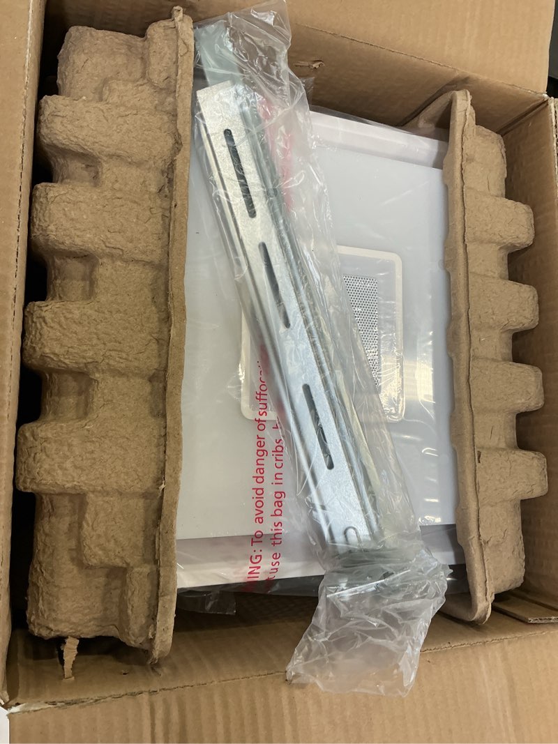 Condition photo showing As Is for Homewerks 7130-13-BT White Decorative LED, Bluetooth Bathroom Exhaust Fan NEW 