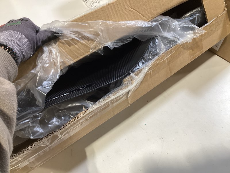 Condition photo showing Good Condition for 4 pcs door sill protector for tesla model y 2019-2024 5 seater - carbon fiber scuff plate guards with installation kit front & rear pedal kick protection fit for tesla model y accessories 4pcs model y 2019-2024