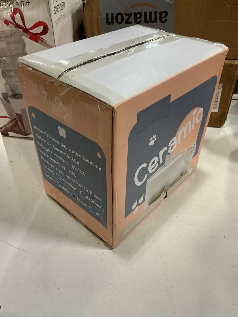 Condition photo showing New/Like New for ceramic+abs pet water fountain black