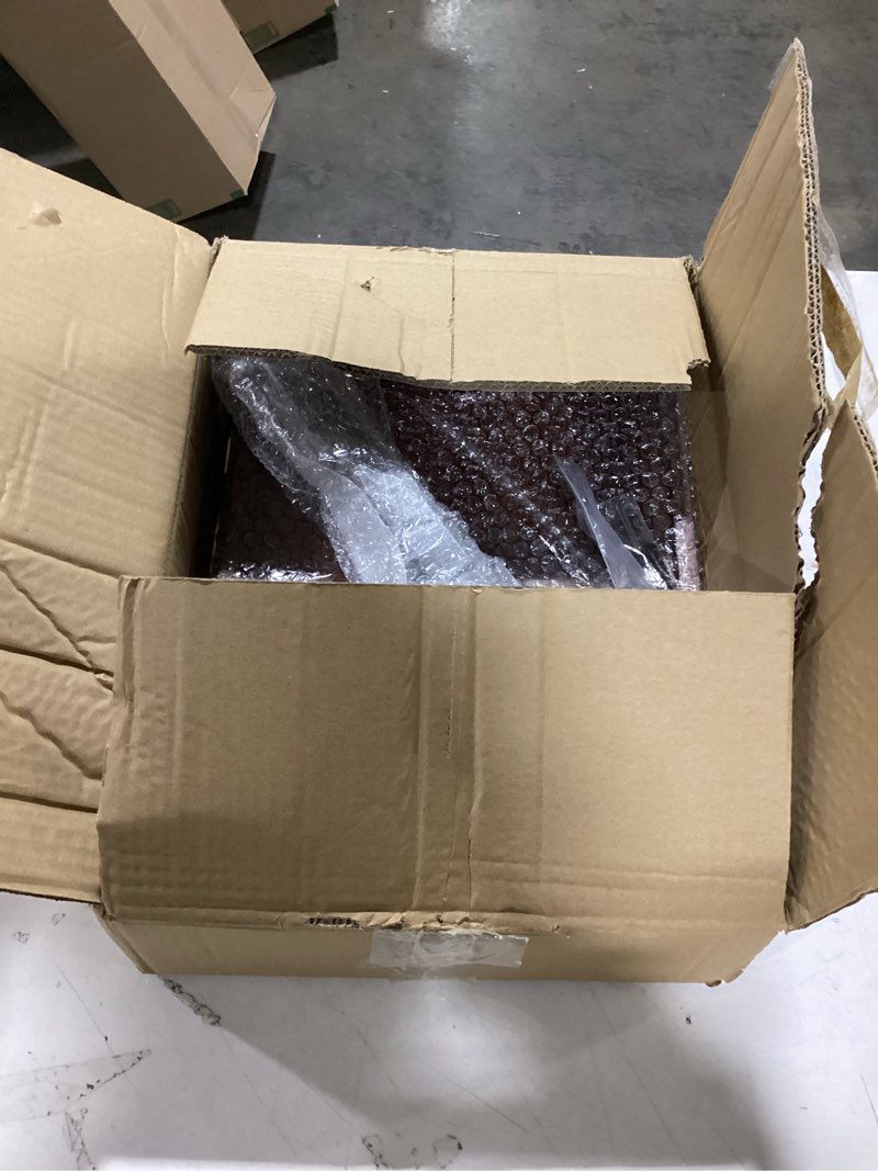 Condition photo showing As Is for Solid Wood Acacia Wood Couch Table,360° Swivel Height Adjustable C Table with Phone & Tablet Stand,TV Trays for Eating on Couch, Bedroom or Livingroom, Oblong.