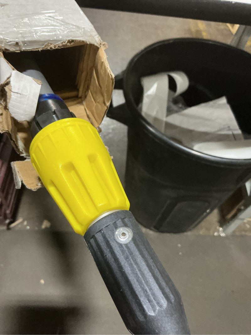 Condition photo showing As Is for buyplus 24ft reach telescoping gutter cleaning tools 4-16ft rain gutter cleaner tools from ground with 3/4" brass garden hose shut off valve, bendable flexible water wand for garden hose, window