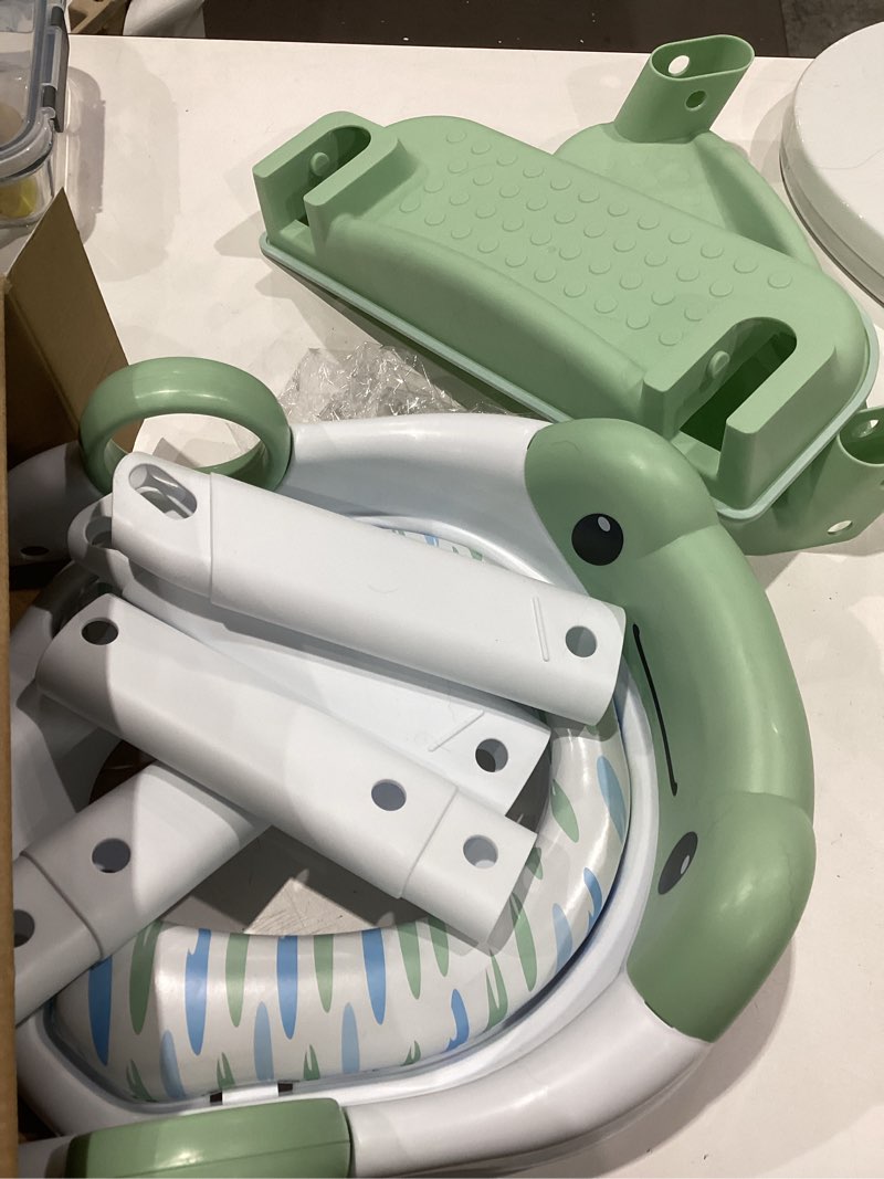 Condition photo showing Good Condition for hopscotch lane frog character step up potty - toddler toilet seat with ladder, children 12+ months