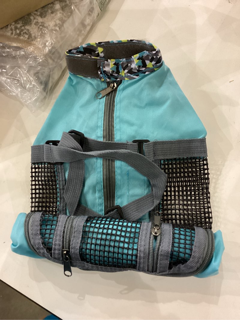 Condition photo showing As Is for Cinf Cat Nail Clipping Cleaning Grooming Restraint Bag No Scratching Biting for Bathing Nail Trimming Injecting Examining(Blue,S) S (6-8lbs) Blue