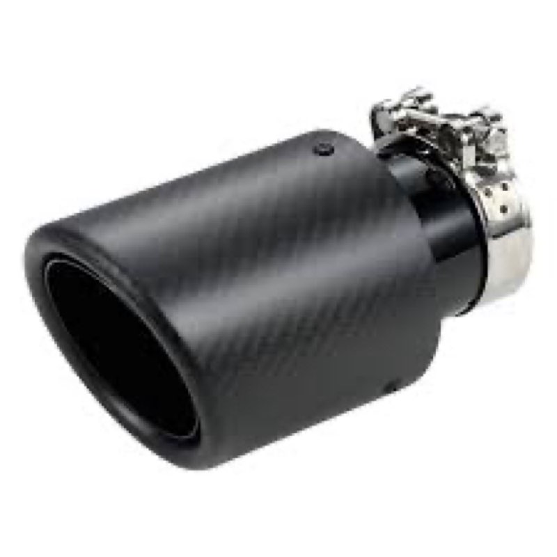 a-karck carbon fiber exhaust tip 2.5\" inlet to 4\" outlet, high temperature resistance 7\" long stainless steel tailpipe tip (black shell)