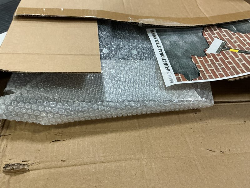 Condition photo showing Good Condition for Garden Shovel: Heavy Duty Ice Scraper with Metal Flat Head, Multifunctional 60in Long Handle Floor Scraper for Breaking Removing Hard Ice on Driveway Walkway Road