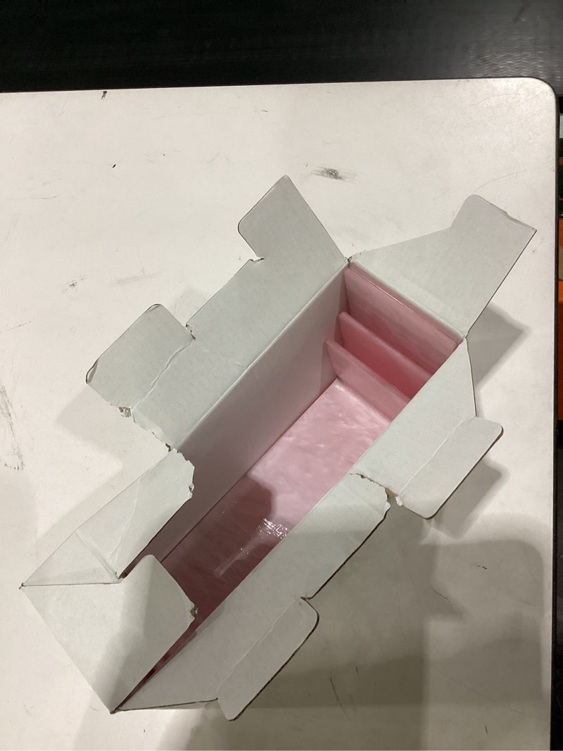 Condition photo showing Good Condition for pink acrylic risers display stand - 3 tier stand for pop figures , rainbow cupcake stand , rectangle shelf , perfume organizer , dessert stand (1 set)