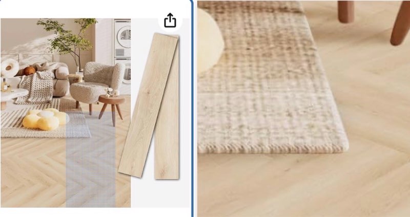 Mysflosy peel and stick vinyl flooring 12 pieces & Coverage: 18 sg.ft(1.67m')