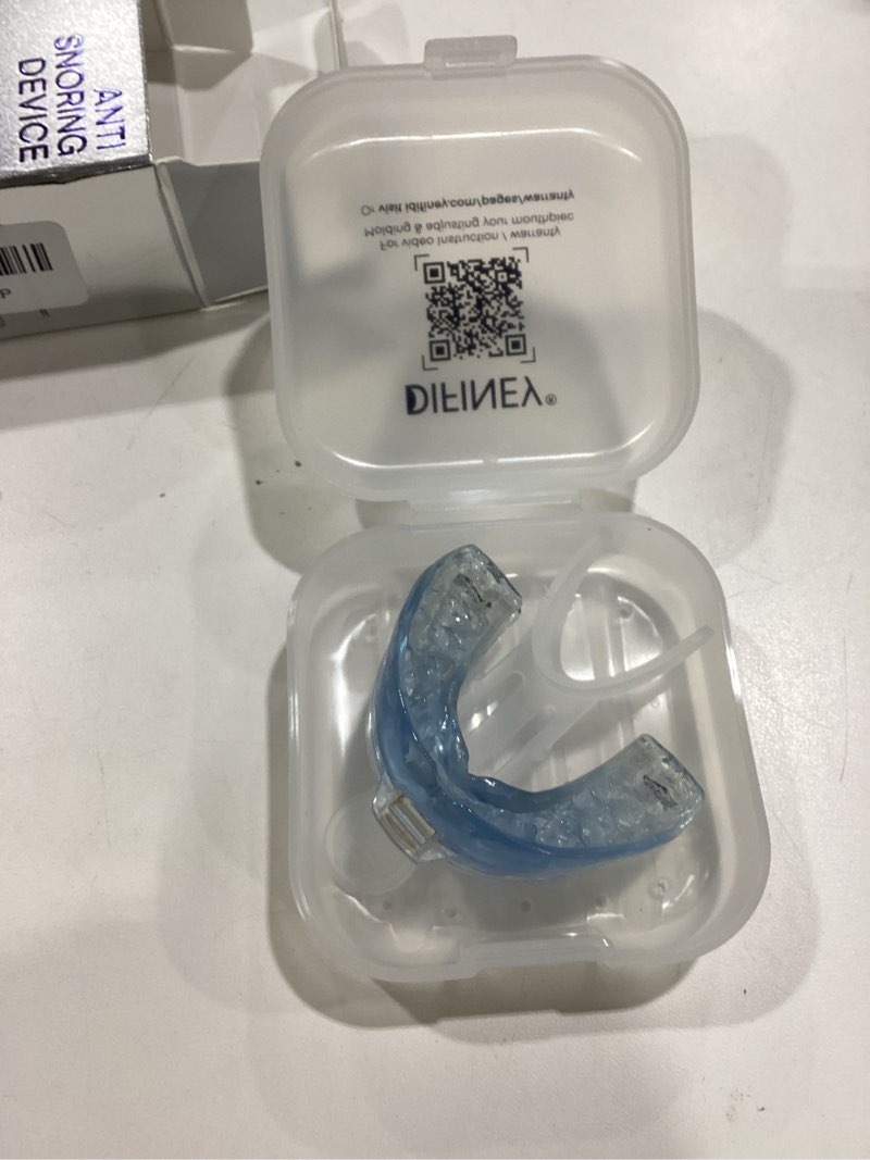 Condition photo showing As Is for Anti Snoring Device: FDA-Cleared Snoring Solution – Adjustable Snore Stopper Mouth Guard for Men & Women – Anti Snoring Mouthpiece to Improve Sleep – Reusable Night Use Blue