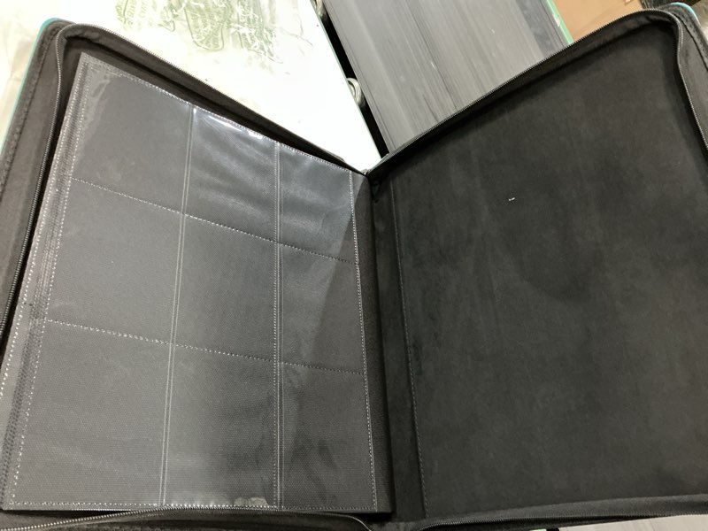 Condition photo showing Good Condition for toploader binder,trading card binder storage hold up 288 cards 9-pocket top loader binder with sleeves for 3"x4" rigid toploaders hard cases (9cyan5)