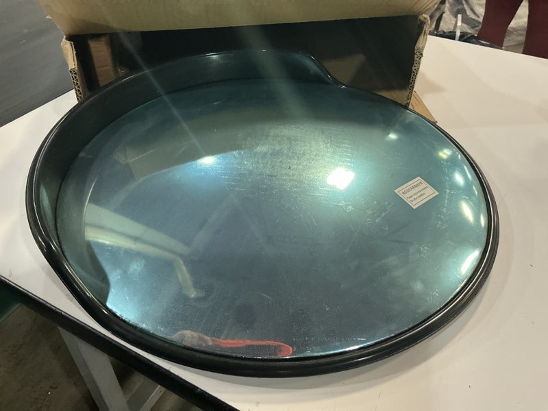 Condition photo showing Good Condition for CNQLIS 18 Inch Convex Mirror Outdoor with Adjustable Wall Fixing Bracket,Blindspot Traffic Mirror for Driveway Garage Park Outdoor Wide Angle View Curved Security Blind Spot 18" 1