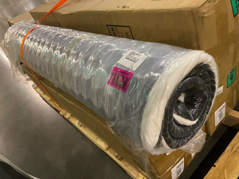 Condition photo showing Good Condition for queen mattress 12 inch, medium firm hybrid mattress in a box, memory foam & individually pocketed springs for pressure relief & motion isolation, strong edge support, white & black 12 inch queen
