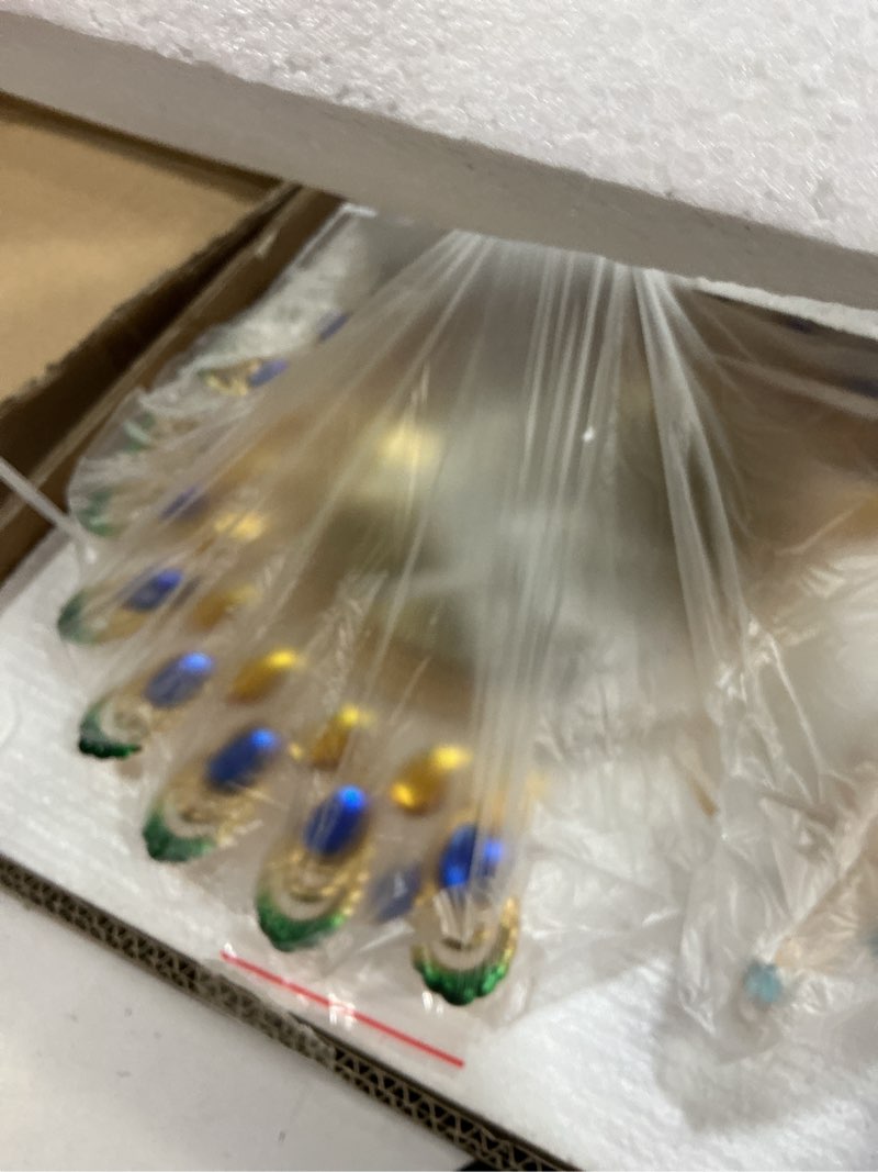 Condition photo showing New/Like New for fleble large wall clocks for living room decor gold decoration wall clock silent battery operated non ticking for bedroom kitchen 14 inch retro peacock crystal wall watch quartz for home office indoor 14inch