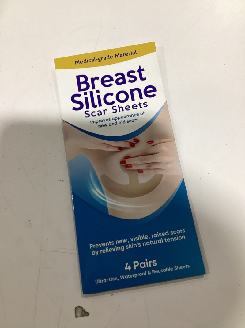 Condition photo showing New/Like New for Silicone Scar Sheets - Medical Grade Silicone Scar Sheets for Breast - 4 Pair Reusable & Breathable Strips, Soft Post-Surgery Tape for Scar Prevention