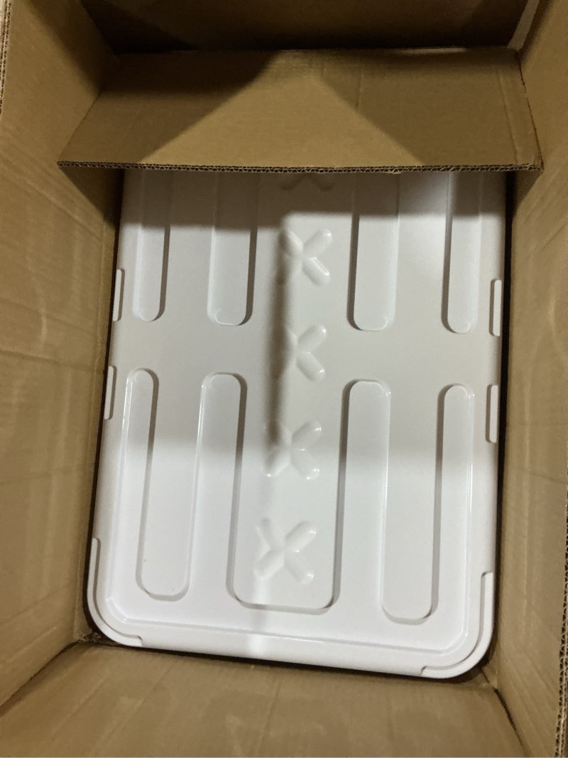 Condition photo showing As Is for IRIS USA 33 Qt Plastic Under Bed Storage Organizer Bin Container with Secure Lids and Durable Black Buckles, Multi-Purpose for Clothes, Shoes, Clothing, and Bedding, Short, Clear, 3 Pack 33 Qt. Short - 3 Pack