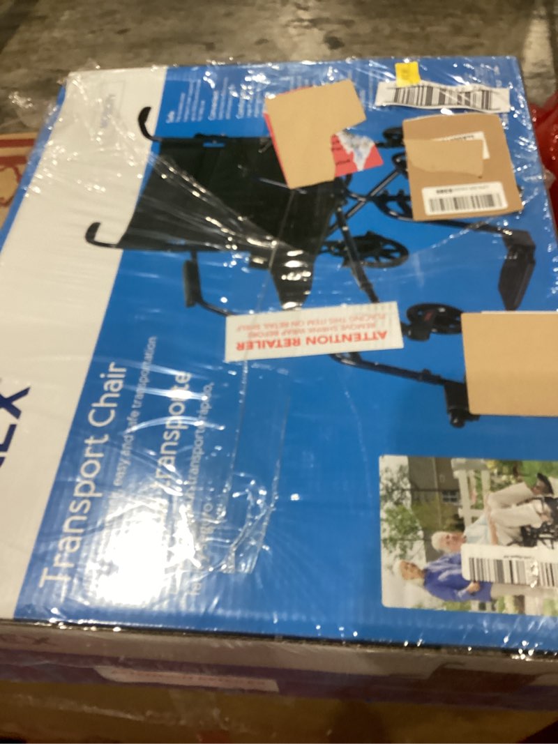Condition photo showing As Is for Carex Classics Transport Chair - Lightweight Folding Mobility Chair with Swing-Away Footrests