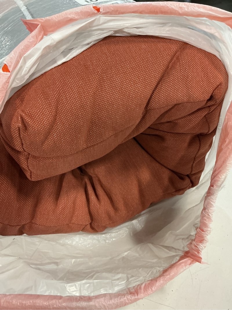 Condition photo showing As Is for sunrox lokgrip non slip tufted memory foam bench cushion, fadeshield water resistant durable thicken outdoor/indoor bench seat pads 42x16x4 inch, terracotta terracotta 42x16 inch (pack of 1)